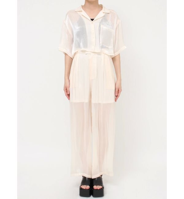 MURUA「シャイニーシアーショートシャツ」|シャツ・ブラウス|