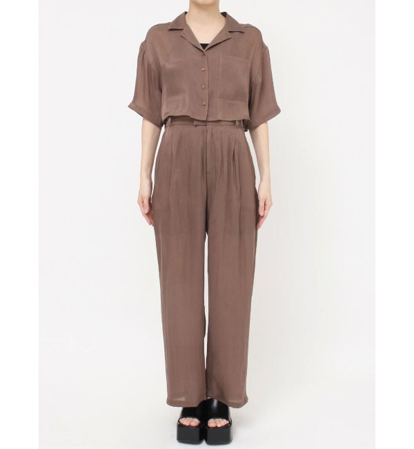 MURUA「シャイニーシアーショートシャツ」|シャツ・ブラウス|