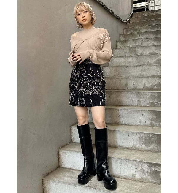 MURUA「カシュクールドッキングニット」|ニット・セーター|