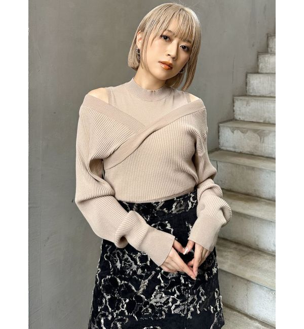 MURUA「カシュクールドッキングニット」|ニット・セーター|