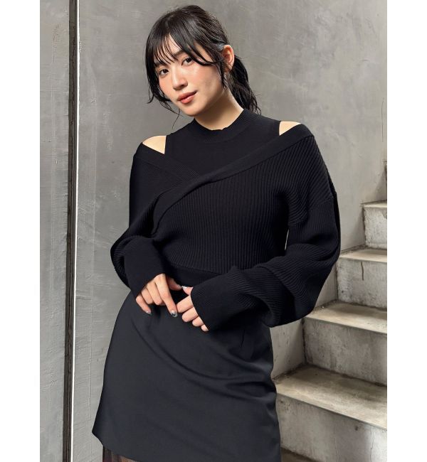 MURUA「カシュクールドッキングニット」|ニット・セーター|