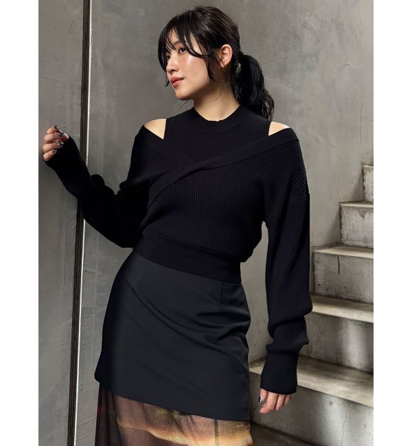 MURUA「カシュクールドッキングニット」|ニット・セーター|