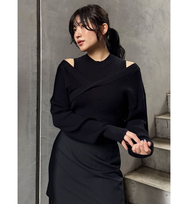 MURUA「カシュクールドッキングニット」|ニット・セーター|