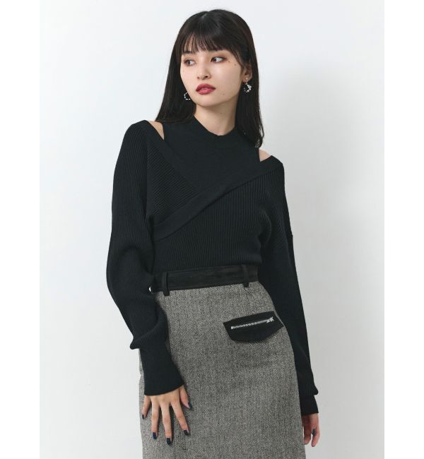 MURUA「カシュクールドッキングニット」|ニット・セーター|