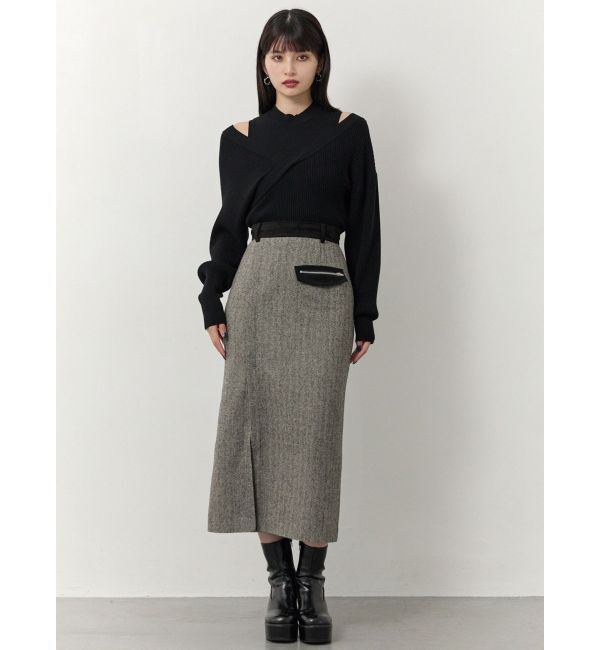 MURUA「カシュクールドッキングニット」|ニット・セーター|