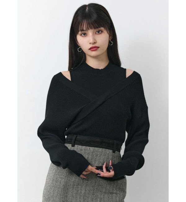 MURUA「カシュクールドッキングニット」|ニット・セーター|