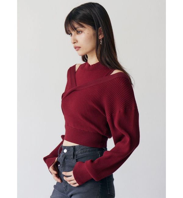 MURUA「カシュクールドッキングニット」|ニット・セーター|