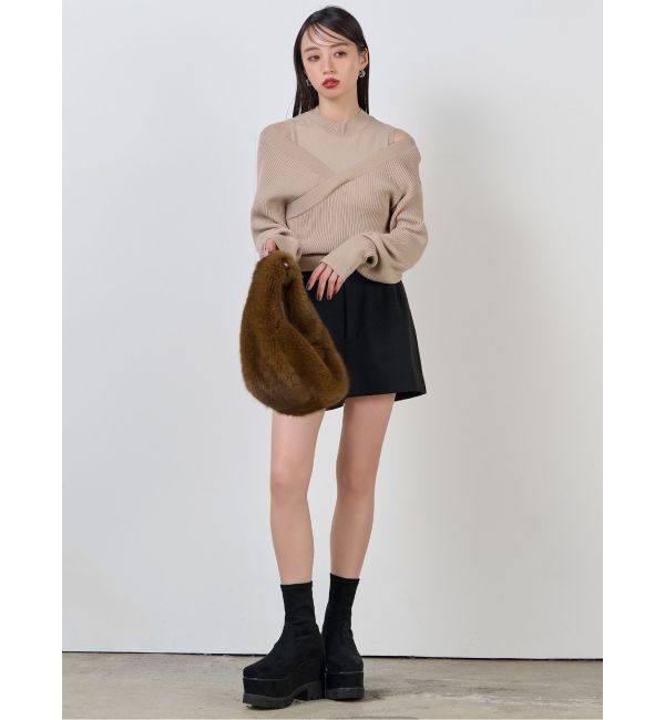 MURUA「カシュクールドッキングニット」|ニット・セーター|