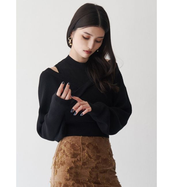 MURUA「カシュクールドッキングニット」|ニット・セーター|