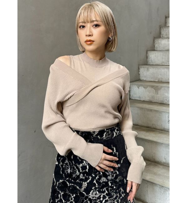 MURUA「カシュクールドッキングニット」|ニット・セーター|