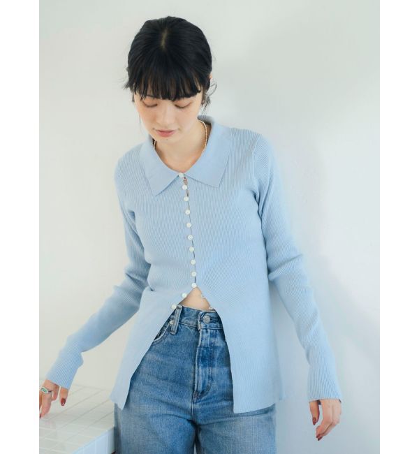 Ungrid「ボタンデザインニットカーディガン」|ニット・セーター|