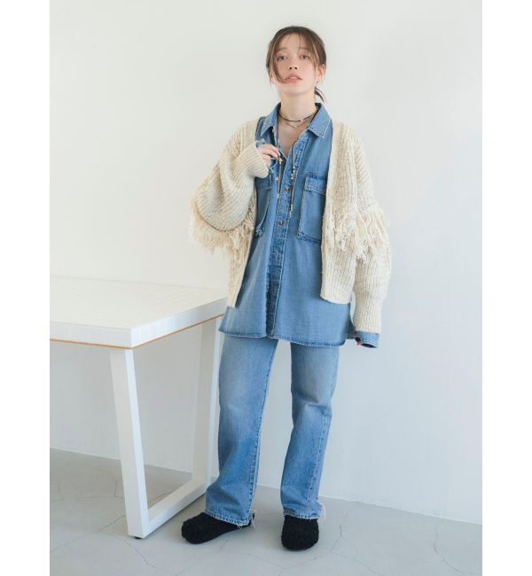 Ungrid「ヴィンテージルーズストレートデニム」|デニム|