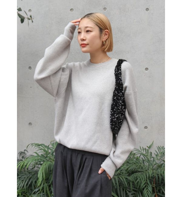 Ungrid「カシミヤ混スムース編みルーズニット」|ニット・セーター|