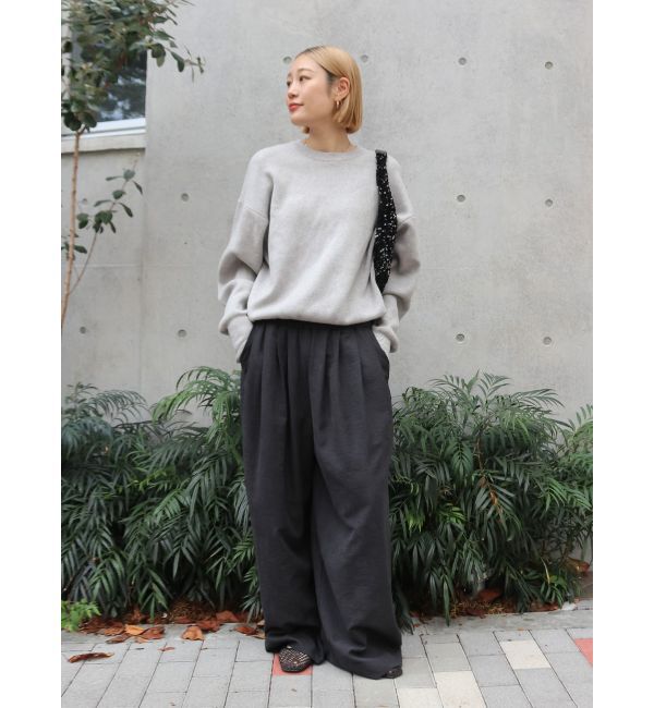 Ungrid「カシミヤ混スムース編みルーズニット」|ニット・セーター|