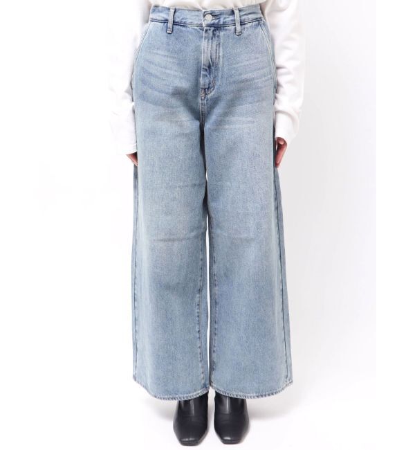 Ungrid「【WEB限定】ボタンデザインハイウエストストレートデニム」|デニム|