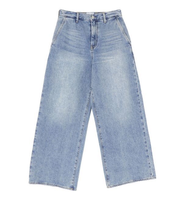 Ungrid「【WEB限定】ボタンデザインハイウエストストレートデニム」|デニム|