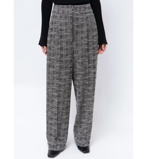 LAGUNAMOON「カットツイードフロントZIPパンツ」|その他|