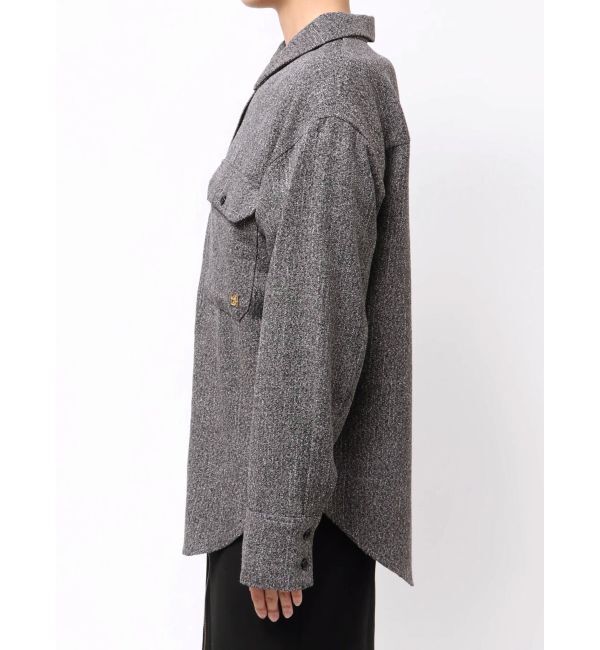 LAGUNAMOON「ツイードビッグシャツ」|シャツ・ブラウス|