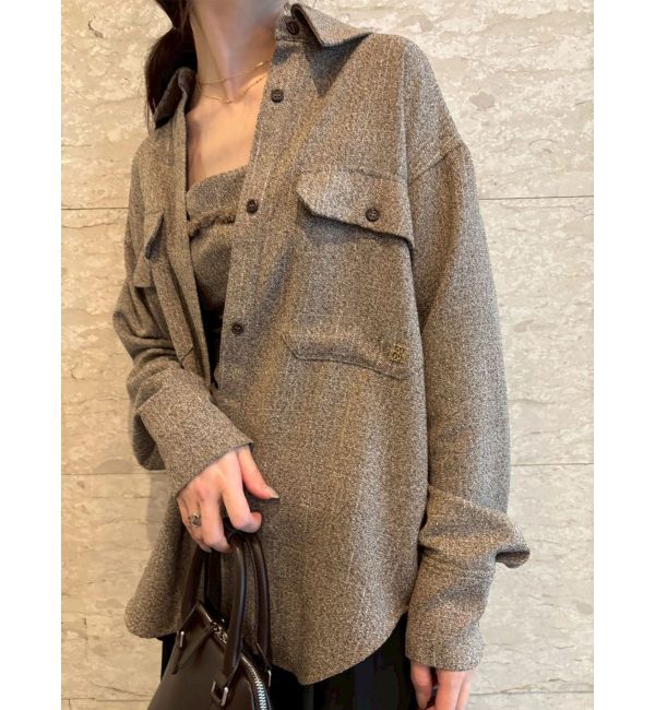 LAGUNAMOON「ツイードビッグシャツ」|シャツ・ブラウス|