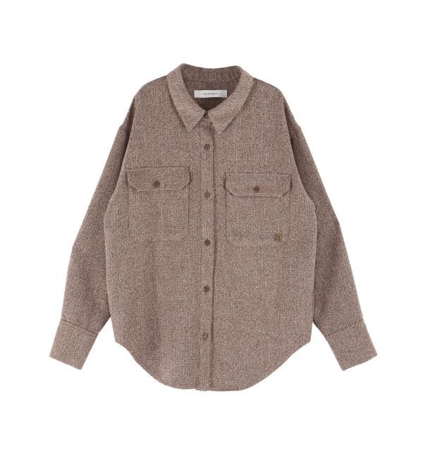 LAGUNAMOON「ツイードビッグシャツ」|シャツ・ブラウス|