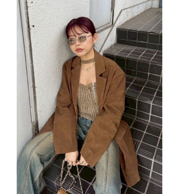 EVRIS「Eモチーフピグメントチョーカーベアニットトップス」|ニット・セーター|