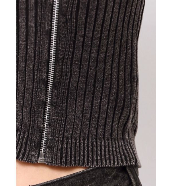 EVRIS「Eモチーフピグメントチョーカーベアニットトップス」|ニット・セーター|