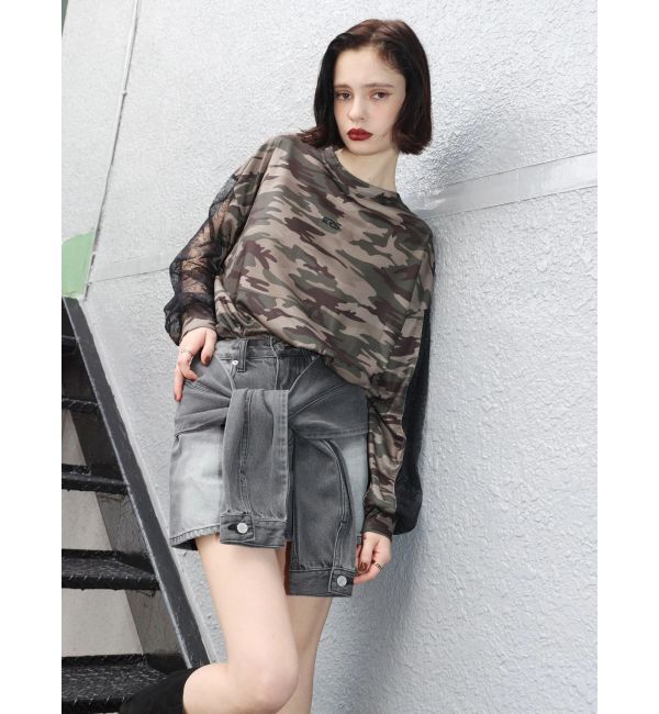 EVRIS「レースコンビBIGロンT」|Tシャツ・カットソー|