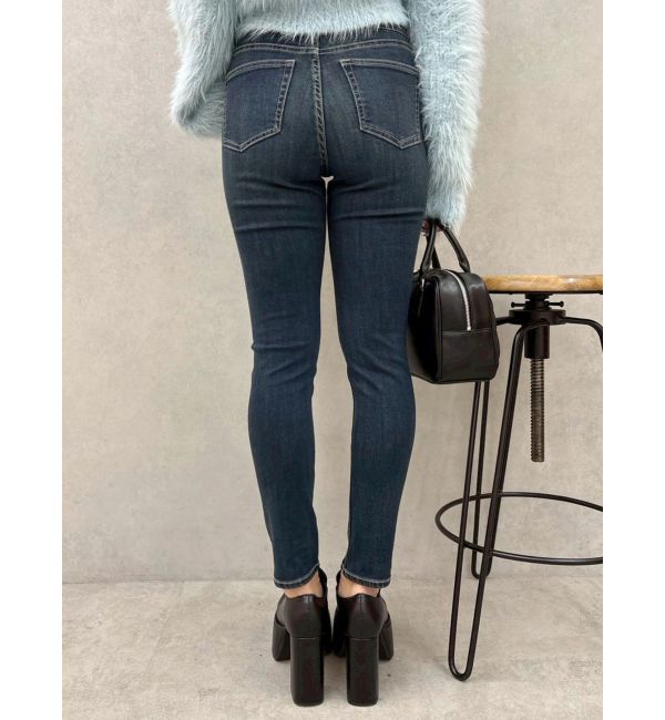 EVRIS「ワイドベルトハイウエストスキニーデニムパンツ」|デニム|