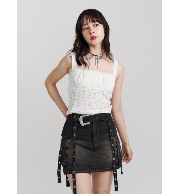 jouetie「ドッキングフリルカットキャミソール」|キャミソール|