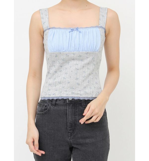 jouetie「ドッキングフリルカットキャミソール」|キャミソール|グレー