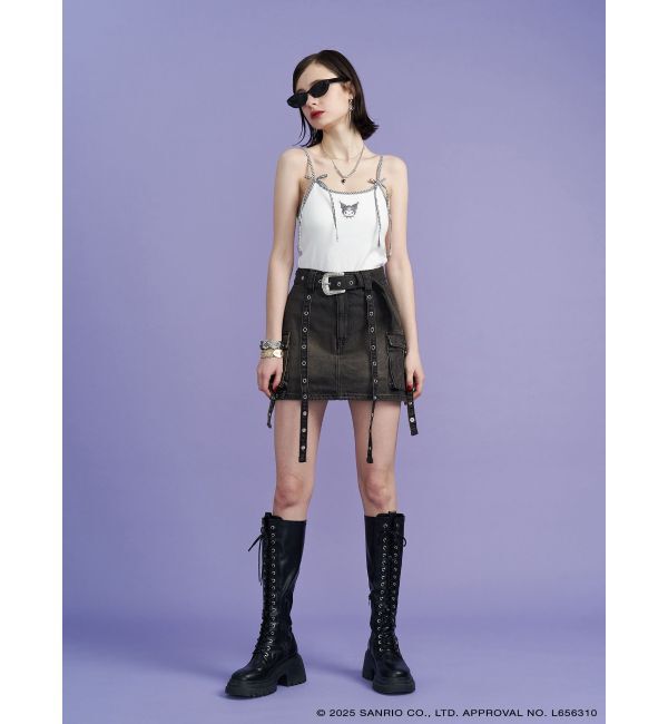 jouetie「【メロクロコラボ】KUROMIリボンキャミ」|キャミソール|