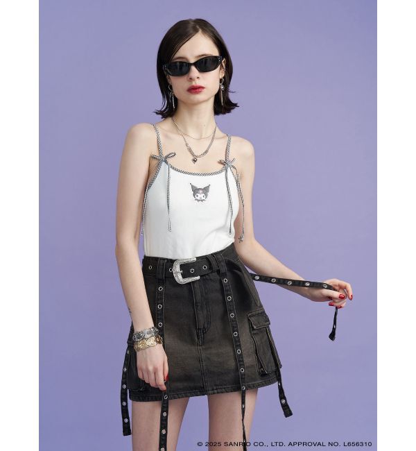 jouetie「【メロクロコラボ】KUROMIリボンキャミ」|キャミソール|