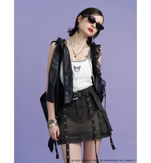 jouetie「【メロクロコラボ】KUROMIリボンキャミ」|キャミソール|