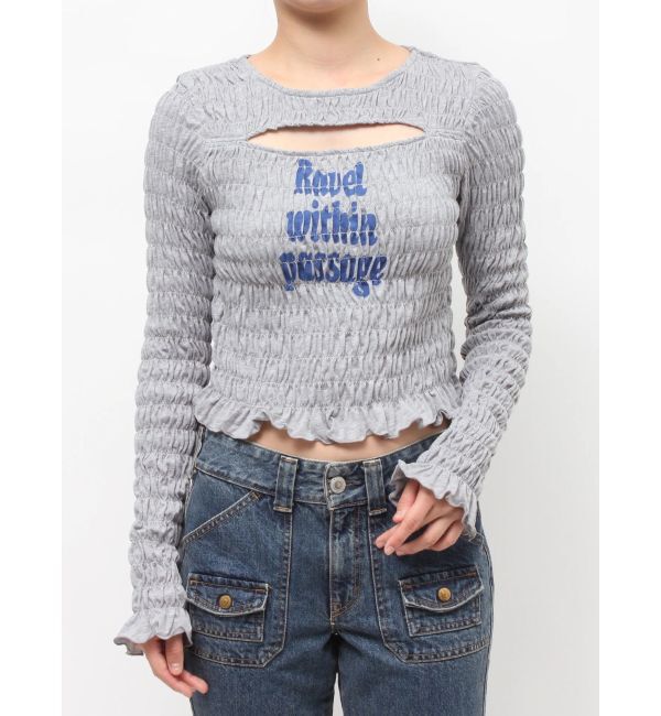 jouetie「カットアウトシャーリングトップス」|Tシャツ・カットソー|