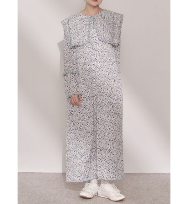 merry jenny「BIGフラワーワンピース」|ワンピース|ブルー