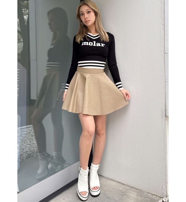 GYDA「molar Vネックニットトップス」|ニット・セーター|