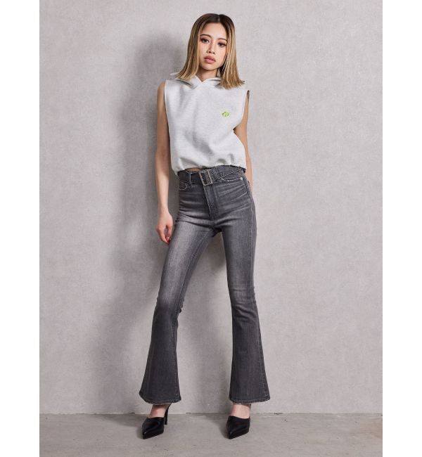 GYDA「GD HEM スピンドルノースリショートパーカー」|パーカー|