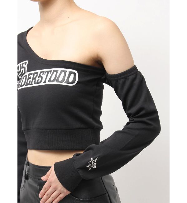 GYDA「MIS UNDERSTOODワンショルショートトップス」|Tシャツ・カットソー|