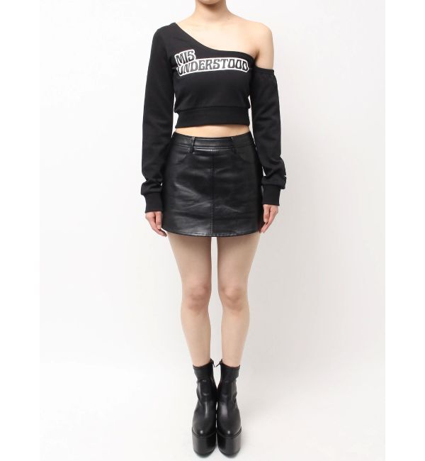 GYDA「MIS UNDERSTOODワンショルショートトップス」|Tシャツ・カットソー|