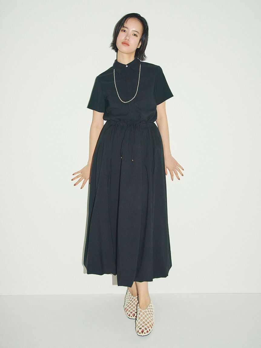 Mila Owen「バルーンシャツワンピース」|ワンピース|BLK