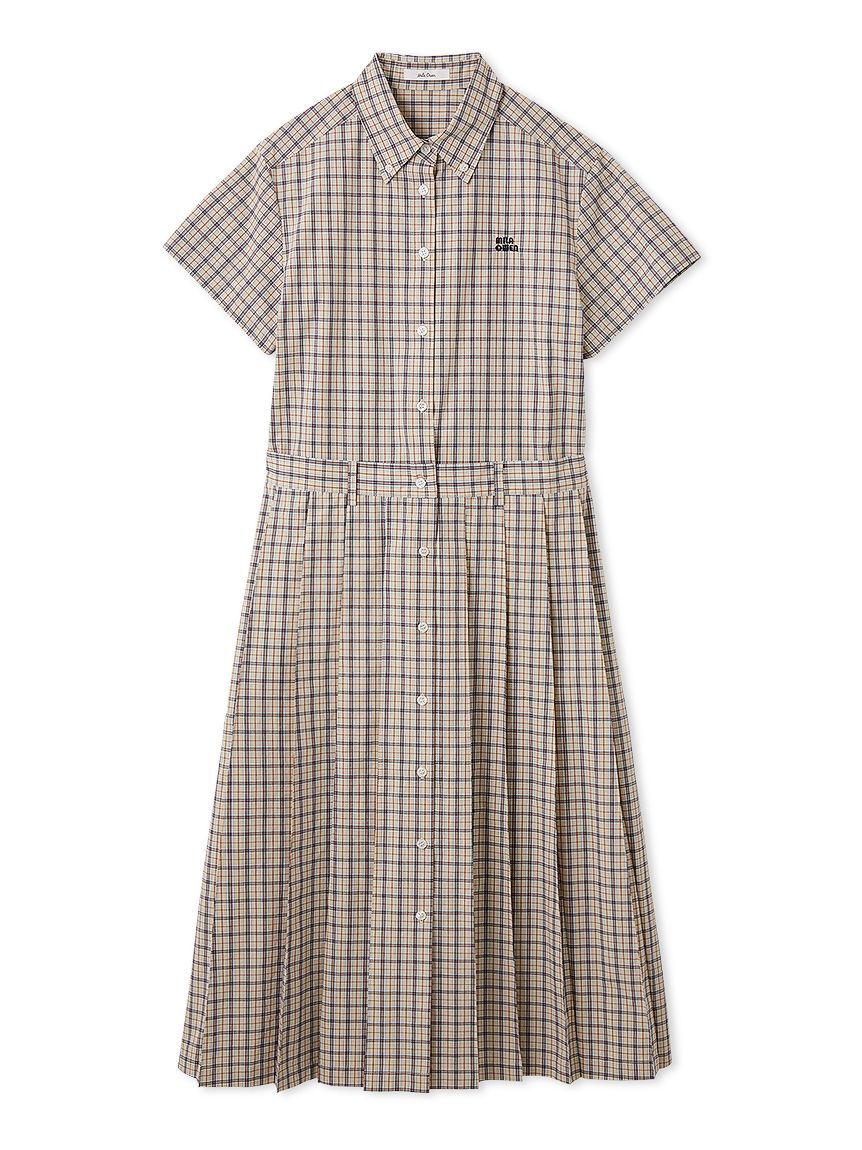 Mila Owen「プリーツシャツワンピース」|ワンピース|BEG