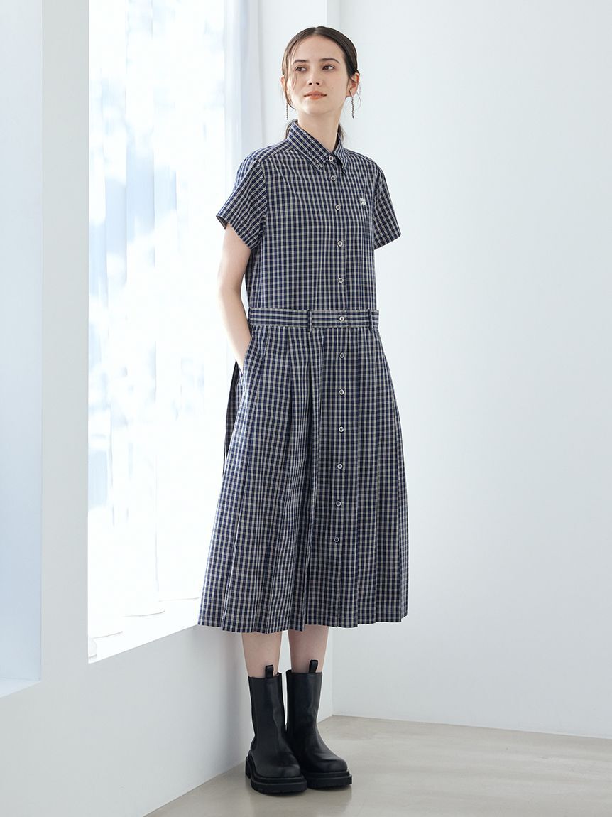 Mila Owen「プリーツシャツワンピース」|ワンピース|NVY
