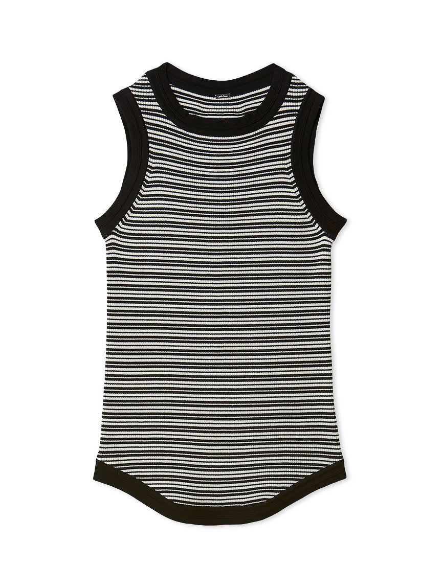 Mila Owen「ＵＶケアアメスリボーダータンク」|タンクトップ|BLK