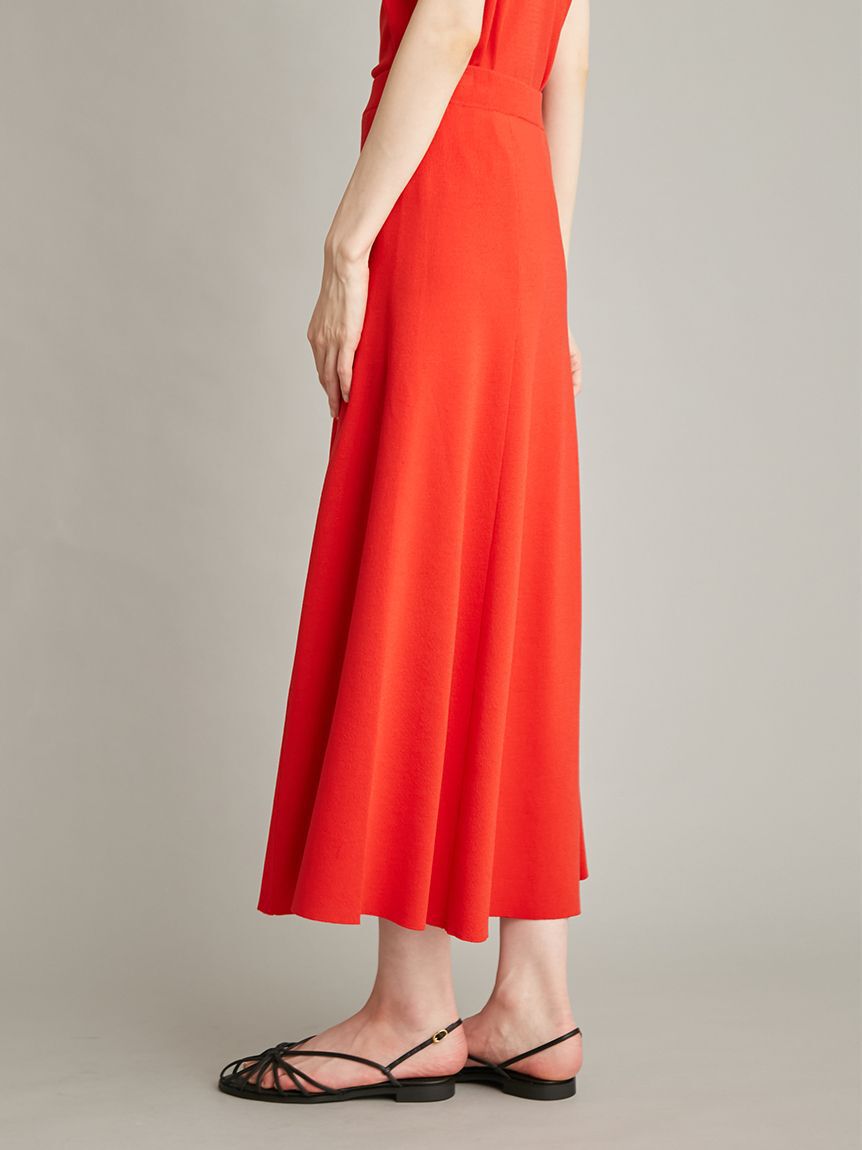 Mila Owen「【UVカット】【WEB限定カラー】金釦ノースリポロニットスカートSET UP」|ワンピース|