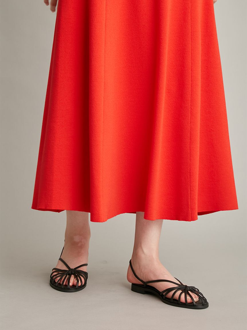 Mila Owen「【UVカット】【WEB限定カラー】金釦ノースリポロニットスカートSET UP」|ワンピース|