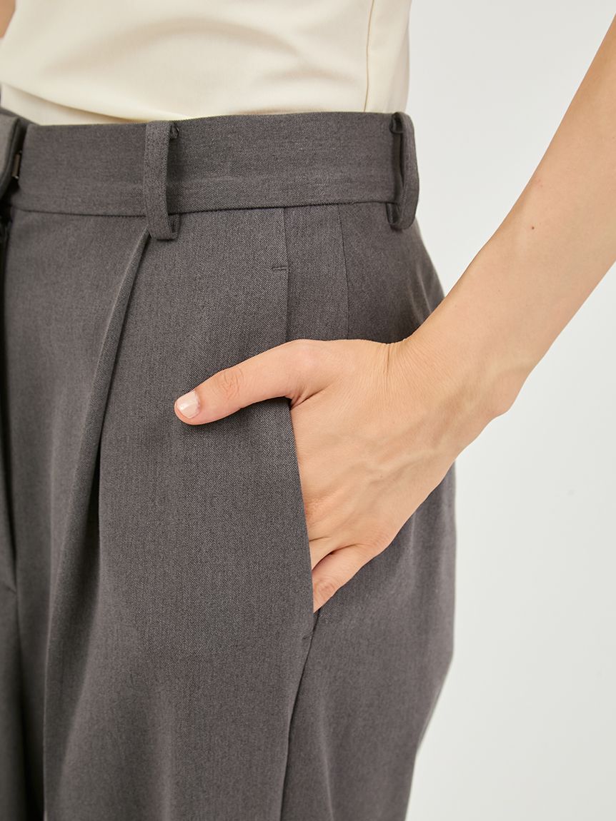 emmi atelier「【セットアップ対応】ワイドレッグタックパンツ」|チノ|