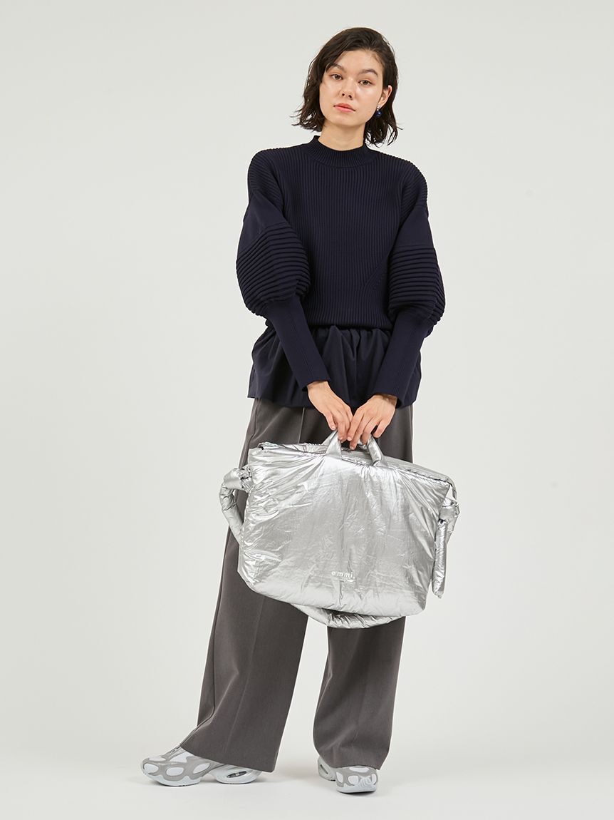 emmi atelier「【セットアップ対応】ワイドレッグタックパンツ」|チノ|