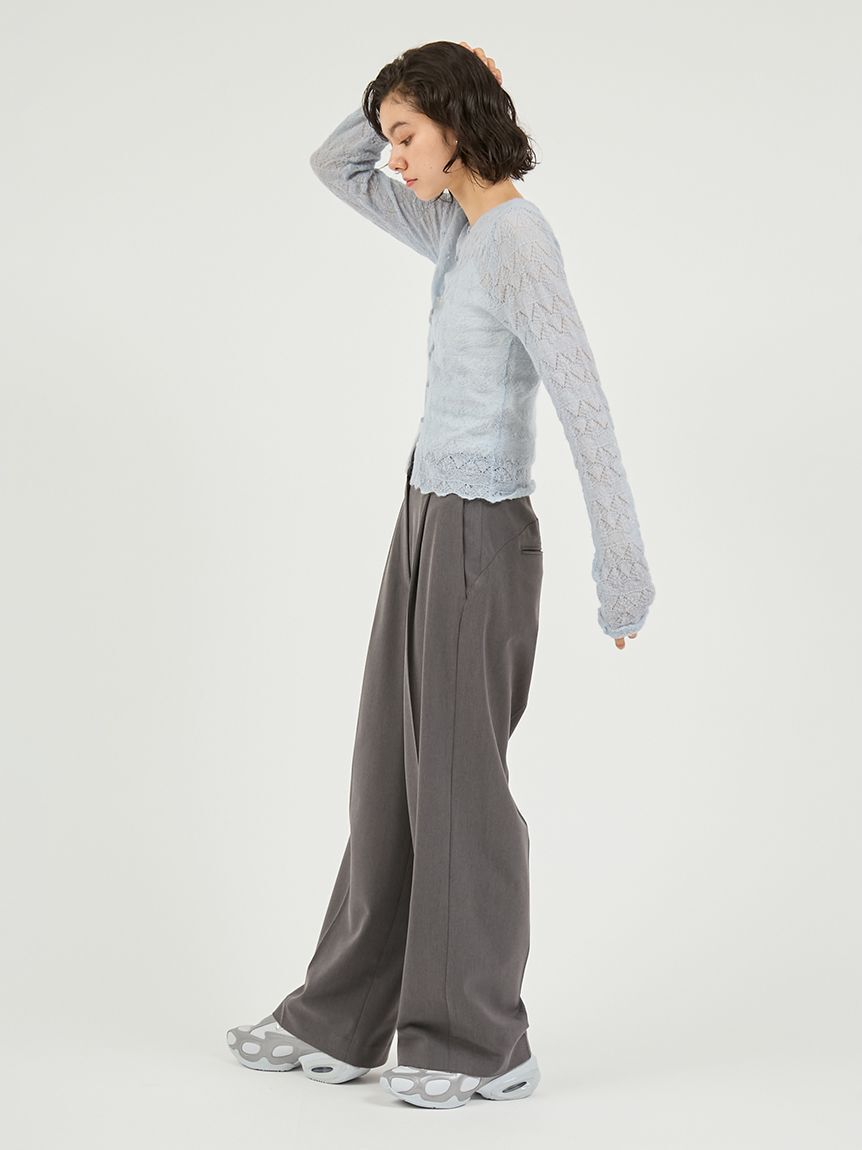 emmi atelier「【セットアップ対応】ワイドレッグタックパンツ」|チノ|