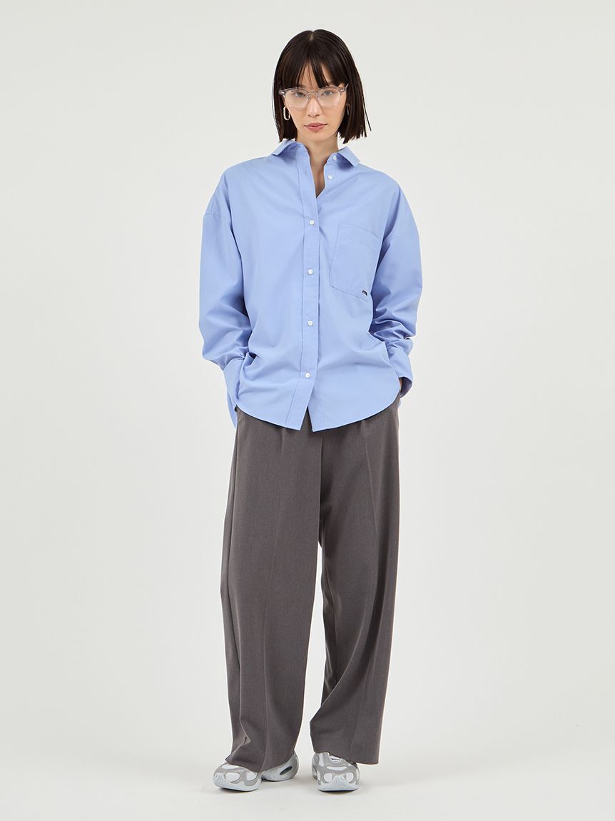 emmi atelier「【セットアップ対応】ワイドレッグタックパンツ」|チノ|