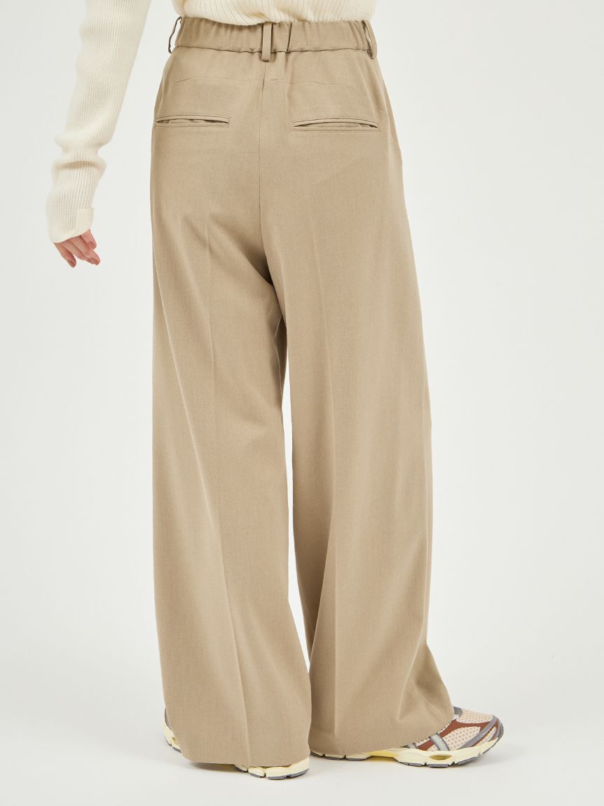 emmi atelier「【セットアップ対応】ワイドレッグタックパンツ」|チノ|